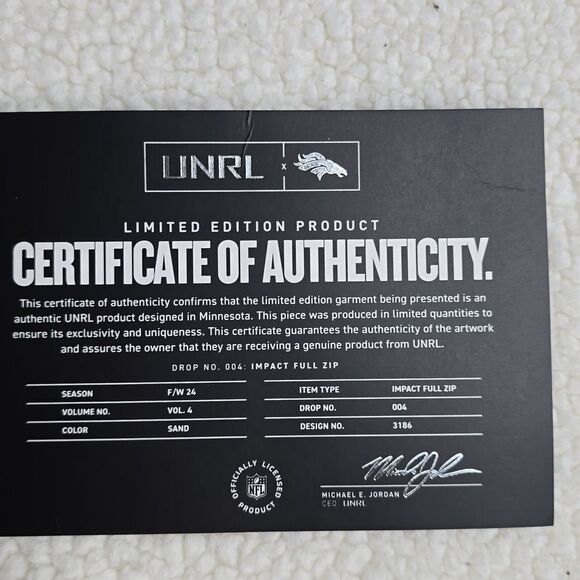 793 NWT UNRL x Broncos Impact Full-Zip SIZE SMALL Color SAND - Picture 6 of 13